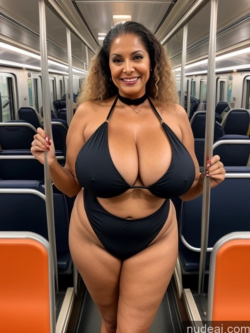 related ai porn images free for One Busty Huge Boobs Thick Tanned Skin Laughing Front View Microkini Thong 70s Brazilian Halloween Witch Train