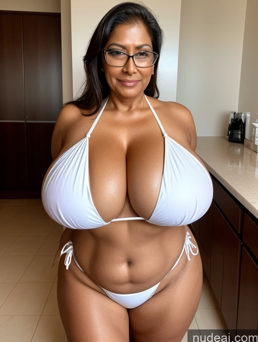 related ai porn images free for One Busty Huge Boobs Thick Tanned Skin Front View Microkini Thong Indian Glasses Sexy Face 60s Maid