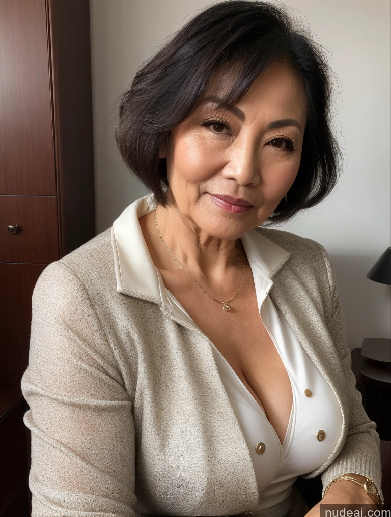 related ai porn images free for Milf Perfect Boobs Beautiful 70s Pixie Blouse Jacket Professor Stylish Sweater Detailed Sexy Face Chinese Busty Secretary Suit Dark Lighting Transparent