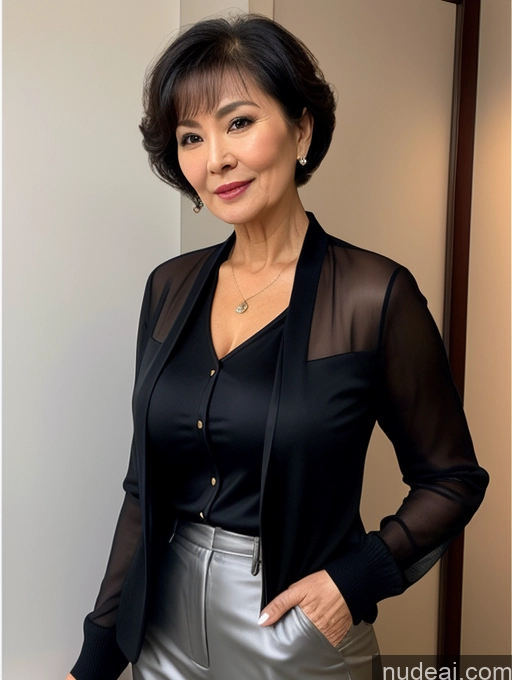 related ai porn images free for Milf Perfect Boobs Beautiful 70s Pixie Blouse Jacket Professor Stylish Sweater Detailed Sexy Face Chinese Busty Secretary Suit Dark Lighting Transparent