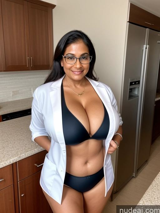 related ai porn images free for One Busty Huge Boobs Thick Tanned Skin 60s Sexy Face Indian Front View Maid Microkini Thong Glasses Lab Coat