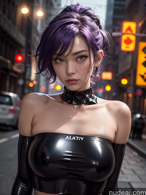 related ai porn images free for Skinny Shirt Genshin-ganyu, Bare Shoulders Strapless Street Sexy Face Sad H41ry Cyborg Purple Hair Pixie Cyberpunk Graphics Superhero Latex Alternative Dark Lighting