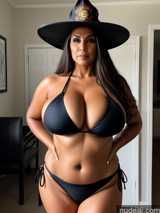 related ai porn images free for One Busty Huge Boobs Thick Tanned Skin Sexy Face Front View Microkini Thong 70s Indian Halloween Witch Firefighter