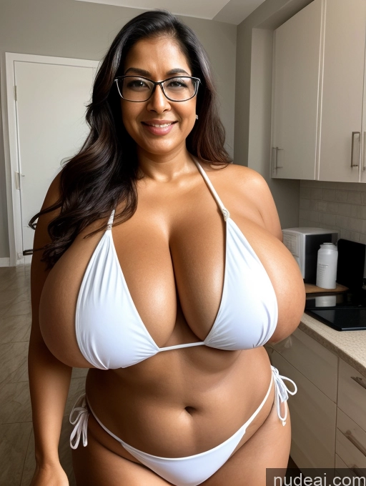related ai porn images free for One Busty Huge Boobs Thick Tanned Skin Front View Microkini Thong 60s Sexy Face Indian Glasses Lab Coat Maid
