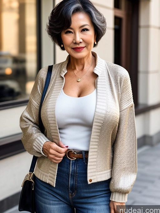related ai porn images free for Milf Perfect Boobs Beautiful 70s Pixie Chinese Blouse Casual Jacket Professor Stylish Sweater Cleavage Detailed Sexy Face