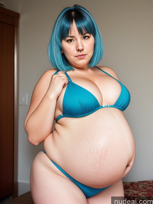 related ai porn images free for Milf Small Tits Big Ass Thick Chubby Big Hips Short Pregnant 18 Sad Blue Hair Close-up View Bikini Belly Inflation, Cuminflation, Overeating