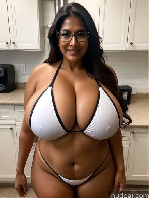 related ai porn images free for One Busty Huge Boobs Thick Tanned Skin Front View Microkini Thong Sexy Face Indian Maid 60s Glasses Lab Coat