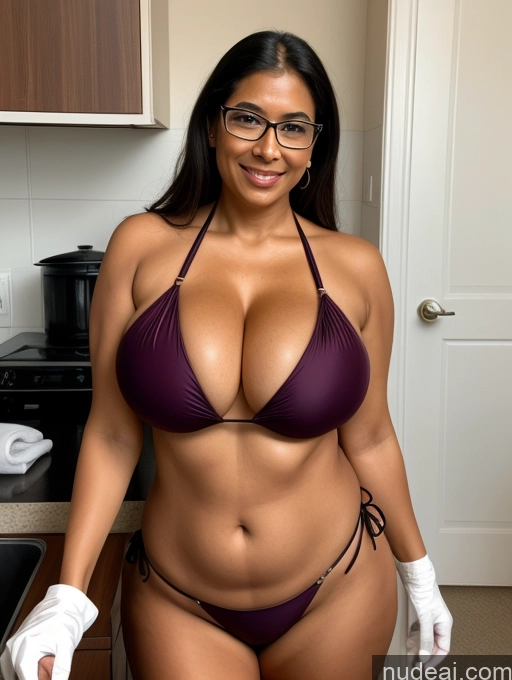 related ai porn images free for One Busty Huge Boobs Thick Tanned Skin Front View Microkini Thong 60s Sexy Face Indian Lab Coat Maid Glasses