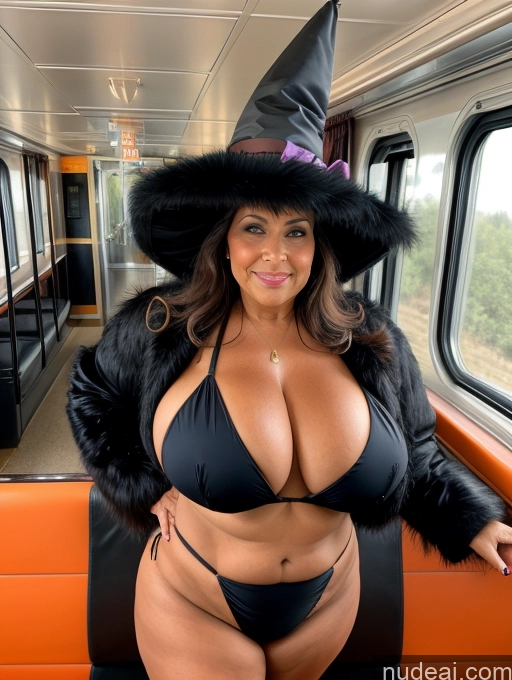 related ai porn images free for One Busty Huge Boobs Thick Tanned Skin Front View Microkini Thong Sexy Face 70s Witch Train Fur Jacket Halloween Native American