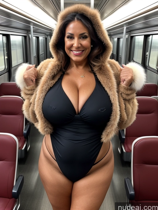 related ai porn images free for One Busty Huge Boobs Thick Tanned Skin Laughing Front View Microkini Thong Latina Train 70s Fur Jacket Halloween Witch