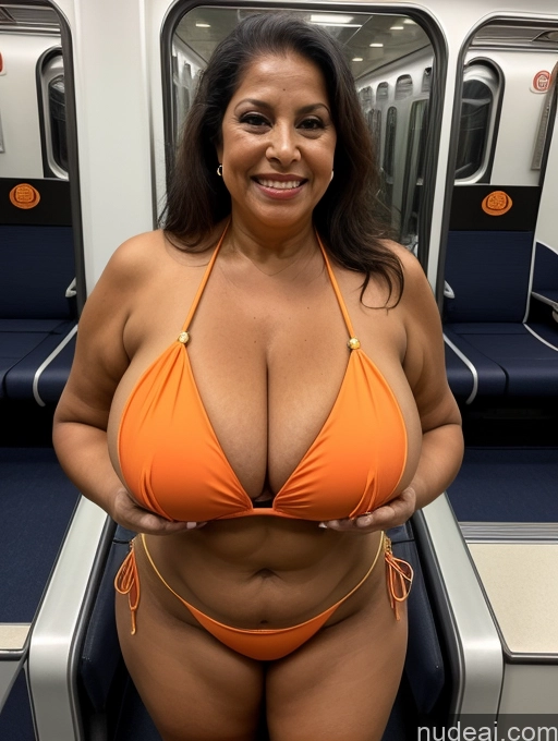 related ai porn images free for One Busty Huge Boobs Thick Tanned Skin Laughing Front View Microkini Thong Brazilian Train Halloween Witch 70s