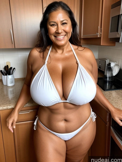 related ai porn images free for One Busty Huge Boobs Thick Tanned Skin Laughing Front View Microkini Thong 60s Maid Native American