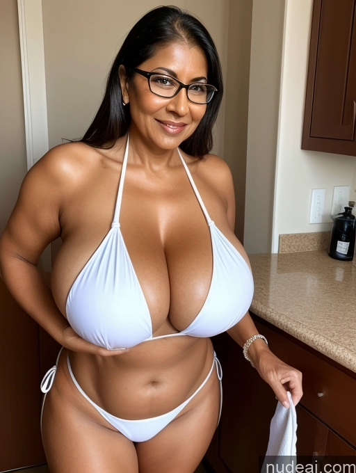 related ai porn images free for One Busty Thick Tanned Skin Front View Microkini Thong Indian Glasses Huge Boobs Maid 70s Sexy Face