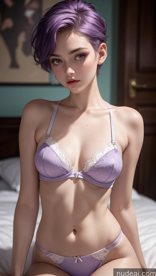 related ai porn images free for Close-up View Satin Small Tits Skinny 18 Pixie Fairer Skin Bra Purple Hair