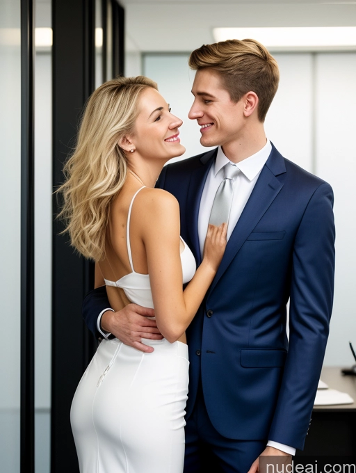 related ai porn images free for Two Small Tits Beautiful Perfect Boobs Skinny Tall Fairer Skin 20s Detailed Skin Detail (beta) Straight Blonde Seductive Woman + Man White Back View Happy Bright Lighting Suit Shirt Tie Casual Office