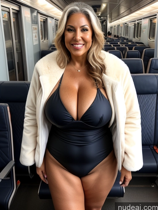 related ai porn images free for One Busty Huge Boobs Thick Tanned Skin Sexy Face Laughing Front View Microkini Thong 70s Latina Fur Jacket Halloween Witch Train
