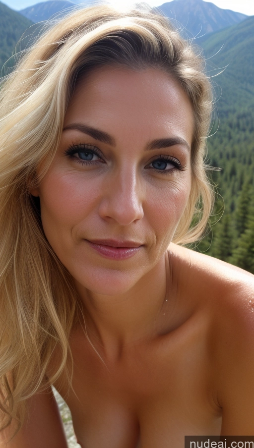 related ai porn images free for Woman One Small Tits Beautiful Blonde White Close-up View Detailed Dark Lighting Cumshot Mountains 50s