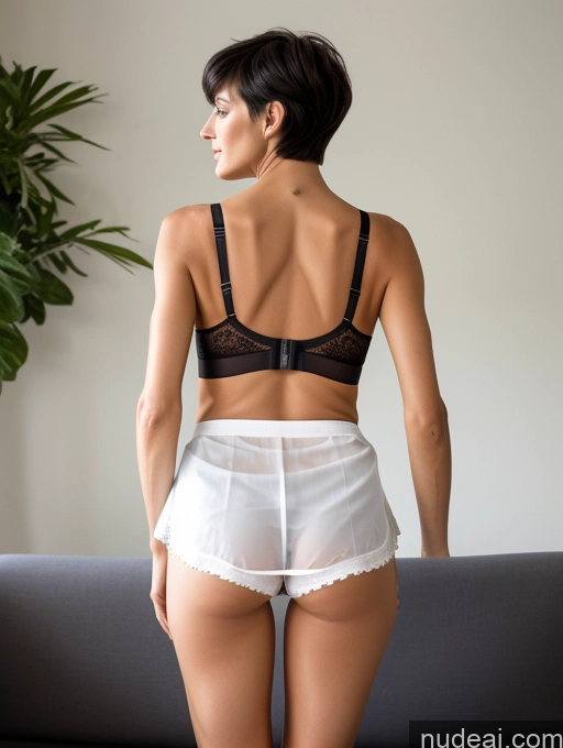 related ai porn images free for Skinny Small Ass Pixie Back View Bra Panties Short Shorts Transparent Long Legs Detailed Abs Apron Tall Black Hair Couch German 70s Spreading Legs
