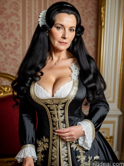 related ai porn images free for Milf Busty Long Hair 70s Black Hair Detailed French Court Outfit