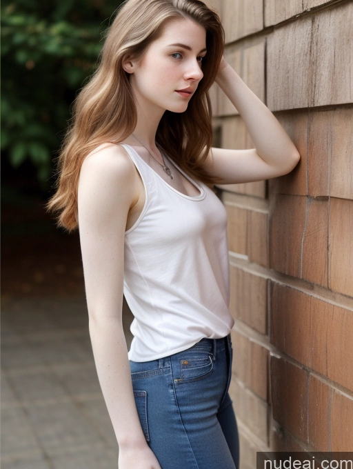 related ai porn images free for Fairer Skin Pubic Hair 18 Tank Top Jeans Side View