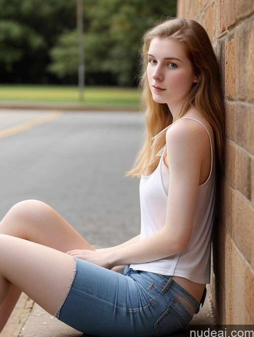 related ai porn images free for Fairer Skin Pubic Hair 18 Tank Top Jeans Side View