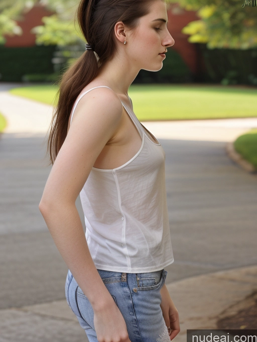 related ai porn images free for Fairer Skin Pubic Hair 18 Tank Top Jeans Side View Downblouse: 俯身露乳