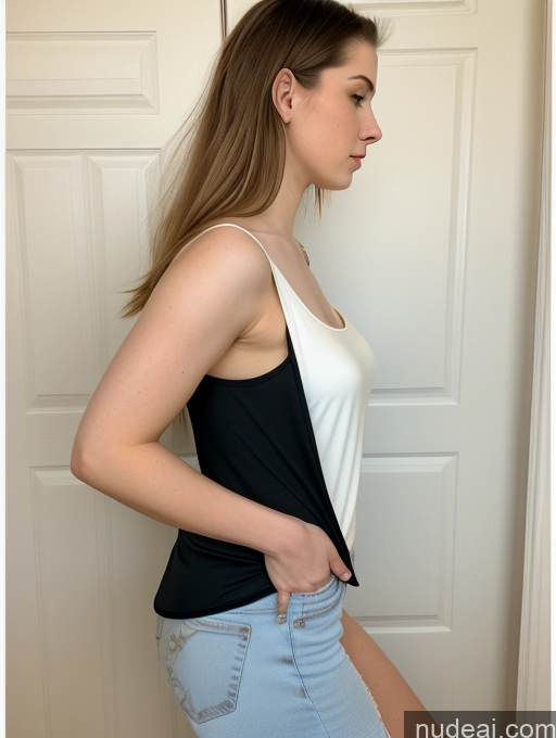 related ai porn images free for Fairer Skin Pubic Hair 18 Tank Top Jeans Side View Bra Pull Down
