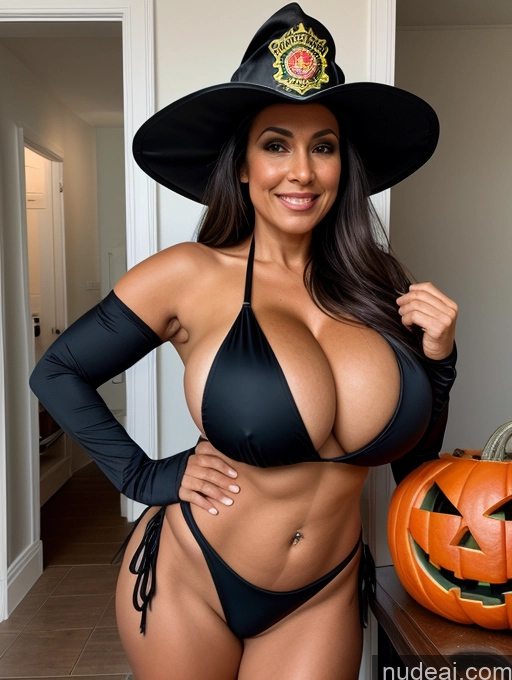 related ai porn images free for One Busty Huge Boobs Thick Tanned Skin 60s Front View Microkini Thong Brazilian Halloween Witch Firefighter
