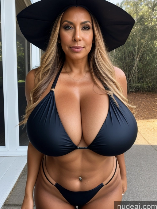 related ai porn images free for One Busty Huge Boobs Thick Tanned Skin 60s Front View Microkini Thong Brazilian Halloween Witch Firefighter