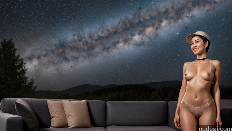 related ai porn images free for One Small Tits Skinny Short Pixie Black Hair Model Front View Glasses Stargazing Couch Partially Nude Hat Choker Nude Topless Transparent Bright Lighting 40s Laughing Indonesian