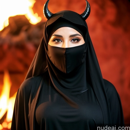 related ai porn images free for Hell Niqab Devil Close-up View Perfect Boobs Perfect Body Happy Sexy Face Cleavage Small Tits Black Hair