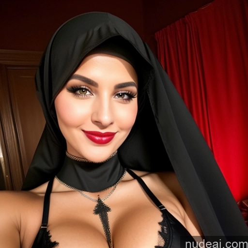 related ai porn images free for Hell Niqab Devil Close-up View Perfect Boobs Perfect Body Happy Sexy Face Cleavage Small Tits Black Hair Choker Crop Top