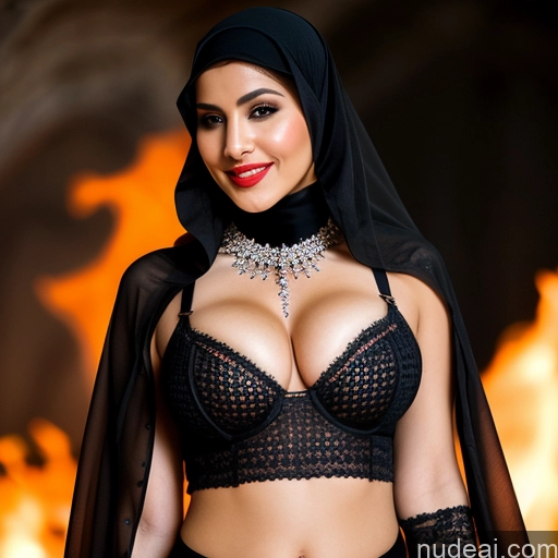 related ai porn images free for Hell Niqab Devil Close-up View Perfect Boobs Perfect Body Happy Sexy Face Cleavage Small Tits Black Hair Choker Crop Top Transparent Diamond Jewelry