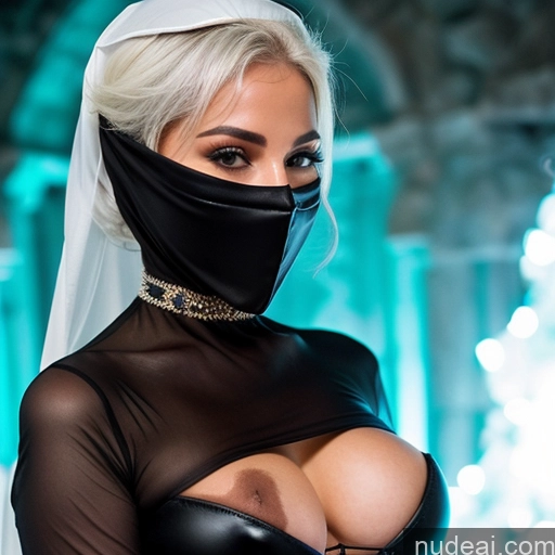 related ai porn images free for Hell Niqab Devil Close-up View Perfect Boobs Perfect Body Happy Sexy Face Cleavage Small Tits Choker Transparent Diamond Jewelry White Hair Bdsm