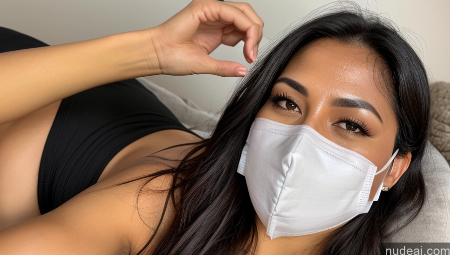 related ai porn images free for Woman One Perfect Boobs 30s Sexy Face Black Hair Indian Skin Detail (beta) Dress Face Mask Dark Lighting Detailed