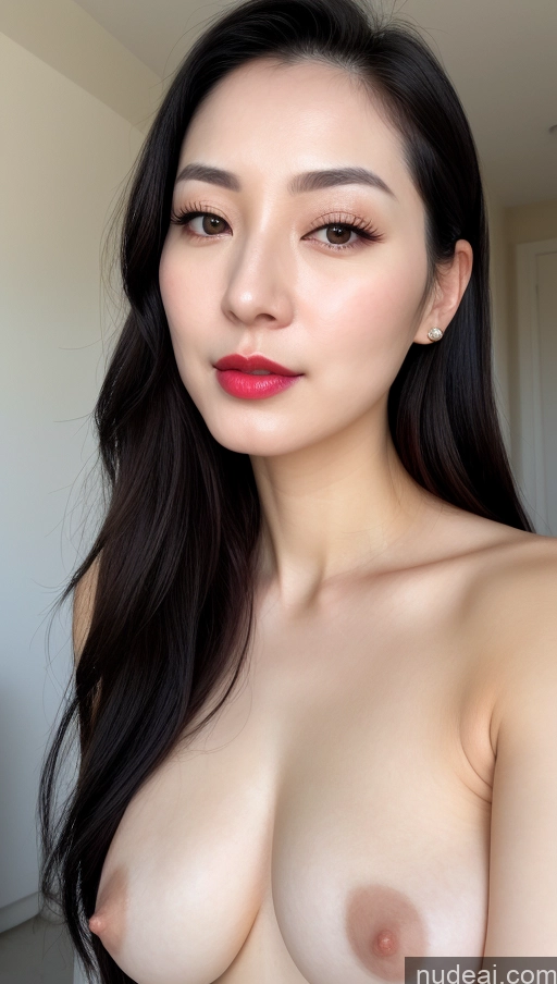 related ai porn images free for Woman One Small Tits Beautiful Lipstick 30s Black Hair Slicked Korean Close-up View Fairer Skin
