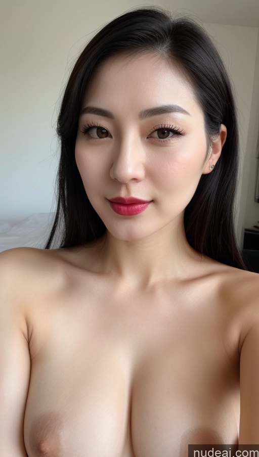 related ai porn images free for Woman One Small Tits Beautiful Lipstick Black Hair Slicked Korean Close-up View Fairer Skin 30s