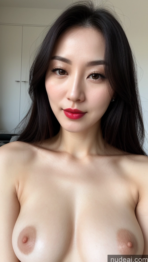related ai porn images free for Woman One Small Tits Beautiful Lipstick Black Hair Slicked Korean Close-up View Fairer Skin 30s