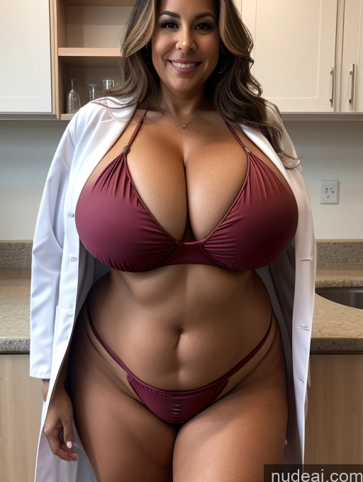 related ai porn images free for One Busty Huge Boobs Thick Tanned Skin 60s Latina Front View Microkini Thong Lumberjack Lab Coat