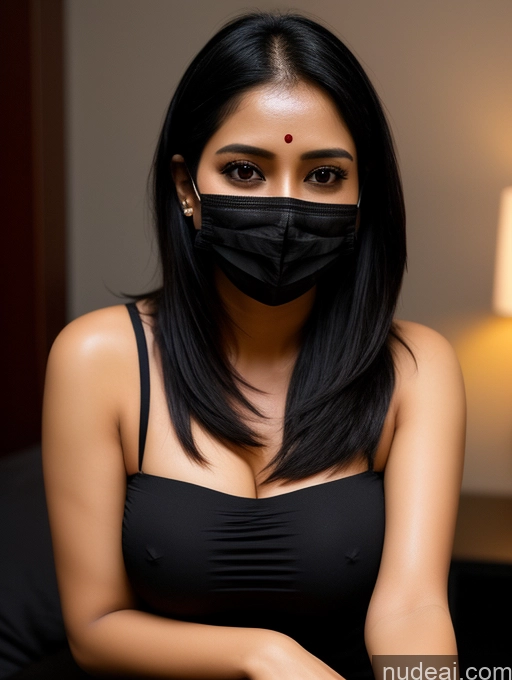 related ai porn images free for Woman One Perfect Boobs 30s Sexy Face Black Hair Indian Dress Face Mask Dark Lighting Detailed Soft Anime