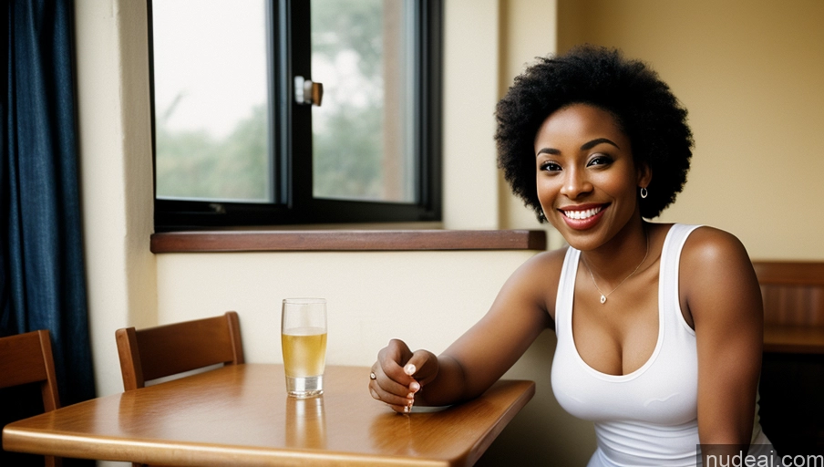related ai porn images free for Woman One Small Tits Small Ass Thick Happy Sexy Face Front View Film Photo Restaurant Tank Top Jeans 30s African