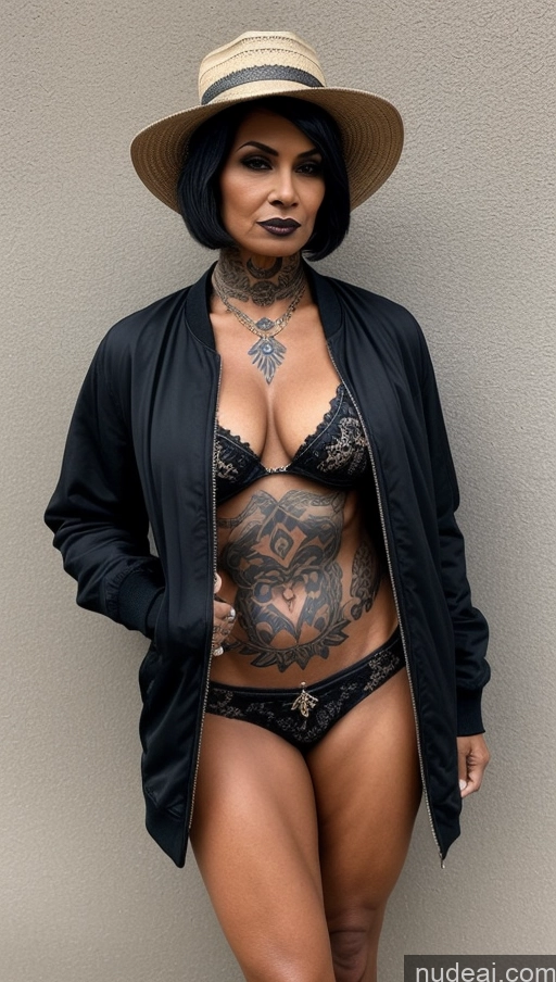 related ai porn images free for Milf Tattoos Abs Muscular Dark Skin Western Traditional Hat Bomber Short Hair 60s Goth Polynesian