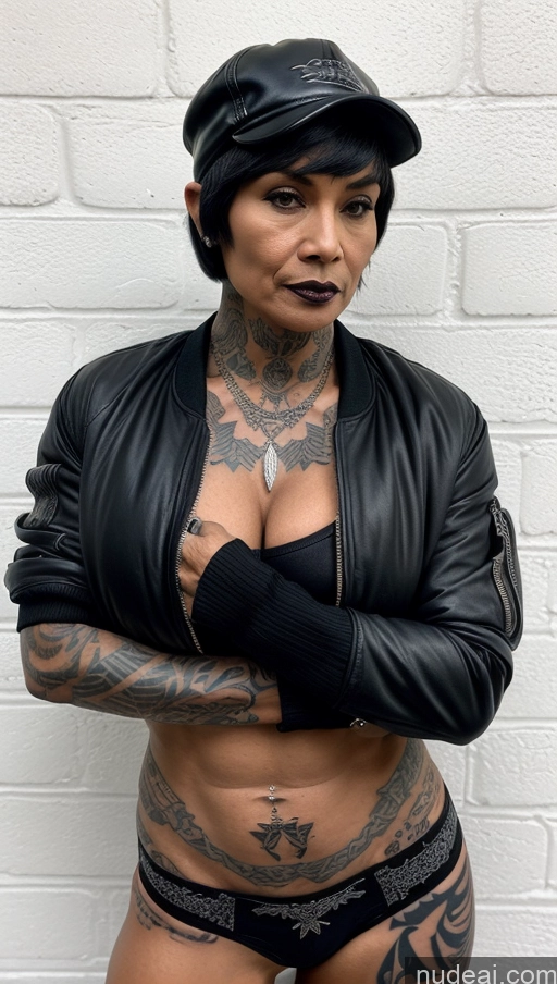 related ai porn images free for Milf Tattoos Abs Muscular Dark Skin Hat Bomber Short Hair 60s Goth Polynesian Jeans