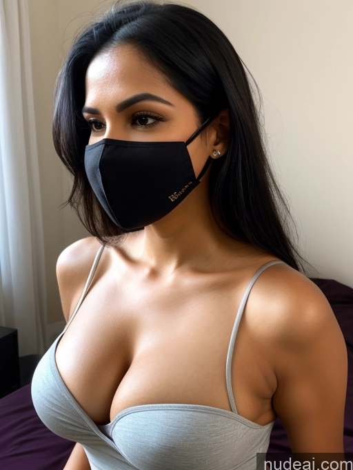 related ai porn images free for Woman One Perfect Boobs 30s Sexy Face Black Hair Indian Skin Detail (beta) Face Mask Dress Bedroom Side View
