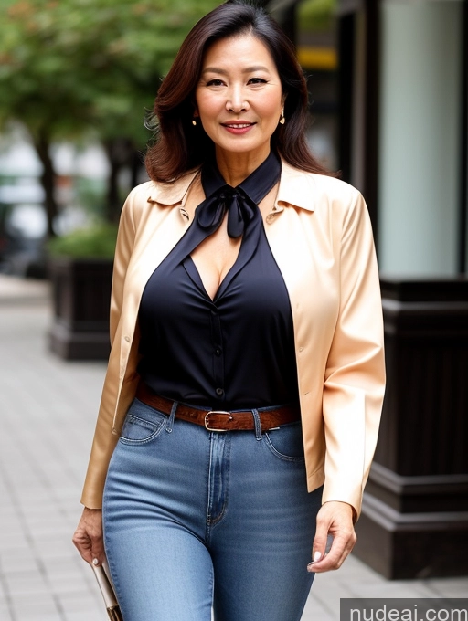 related ai porn images free for Milf Perfect Boobs Beautiful Perfect Body 70s Sexy Face Chinese Casual Jeans Jacket Cleavage Detailed Stylish Secretary Professor Blouse