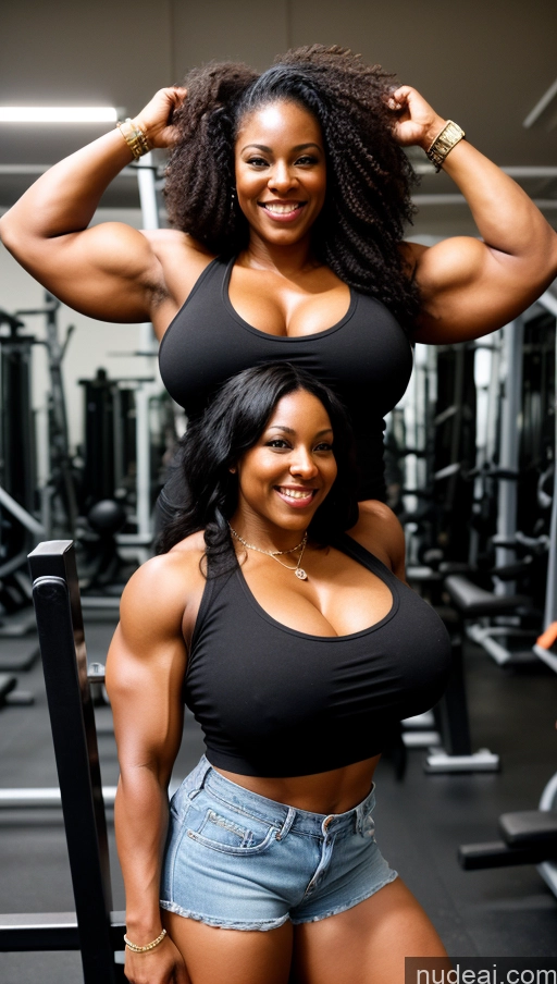 related ai porn images free for One Busty Huge Boobs Big Ass Thick Big Hips 40s Happy Jewelry Full Frontal Long Hair Bodybuilder Muscular Black Black Hair Dark Skin Gym Tank Top Daisy Dukes Chubby