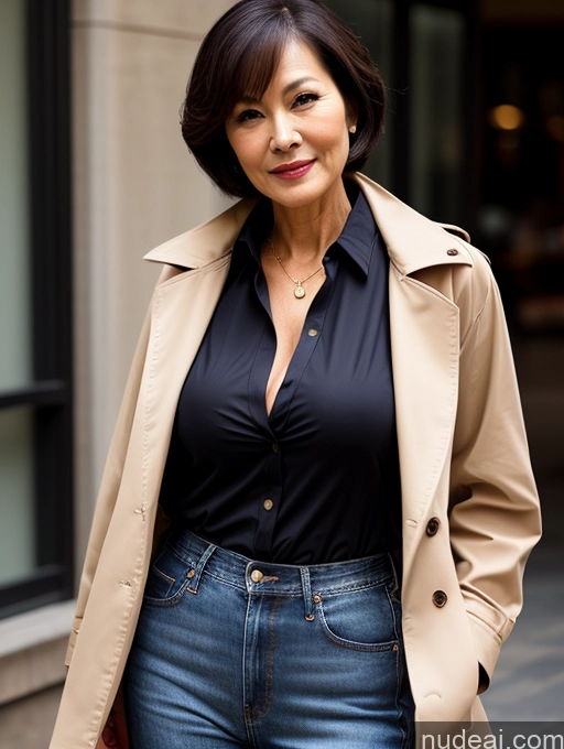 related ai porn images free for Milf Perfect Boobs Beautiful Perfect Body 70s Sexy Face Chinese Casual Jeans Jacket Cleavage Detailed Stylish Secretary Professor Blouse Short Hair Busty Dark Lighting