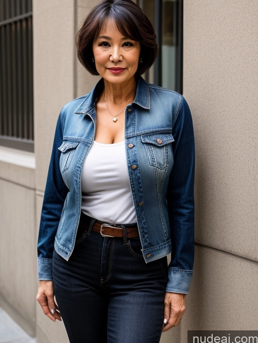 related ai porn images free for Milf Perfect Boobs Beautiful Perfect Body 70s Sexy Face Chinese Casual Jeans Jacket Cleavage Detailed Stylish Secretary Professor Blouse Short Hair Busty Dark Lighting