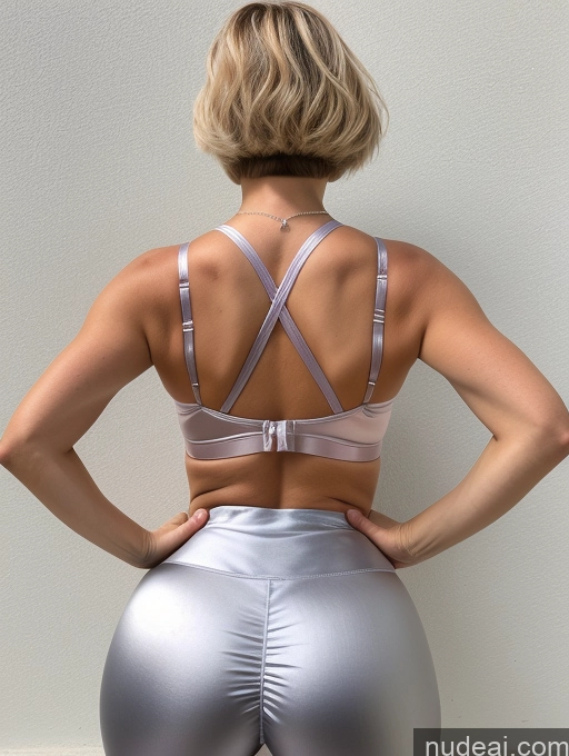 related ai porn images free for 50s Czech Skinny Busty Short Happy Blonde Bobcut Satin Yoga Pants Back View Bending Over