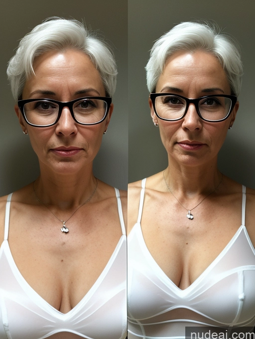 related ai porn images free for 60s Czech Skinny Glasses Serious Shocked White Hair Dress Cleavage Transparent Two Massage